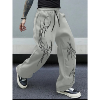 Pantalon de survêtement à taille élastique imprimé gothique
