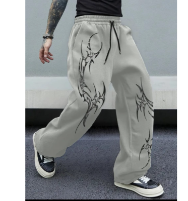 Pantalon de survêtement à taille élastique imprimé gothique